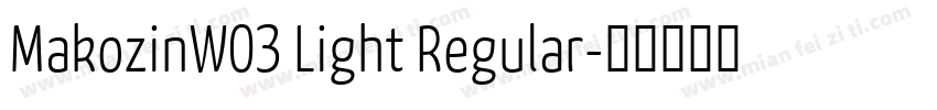 MakozinW03 Light Regular字体转换